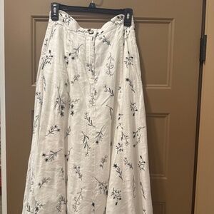 Ellie Tahari Floral Embroidered Maxi Skirt